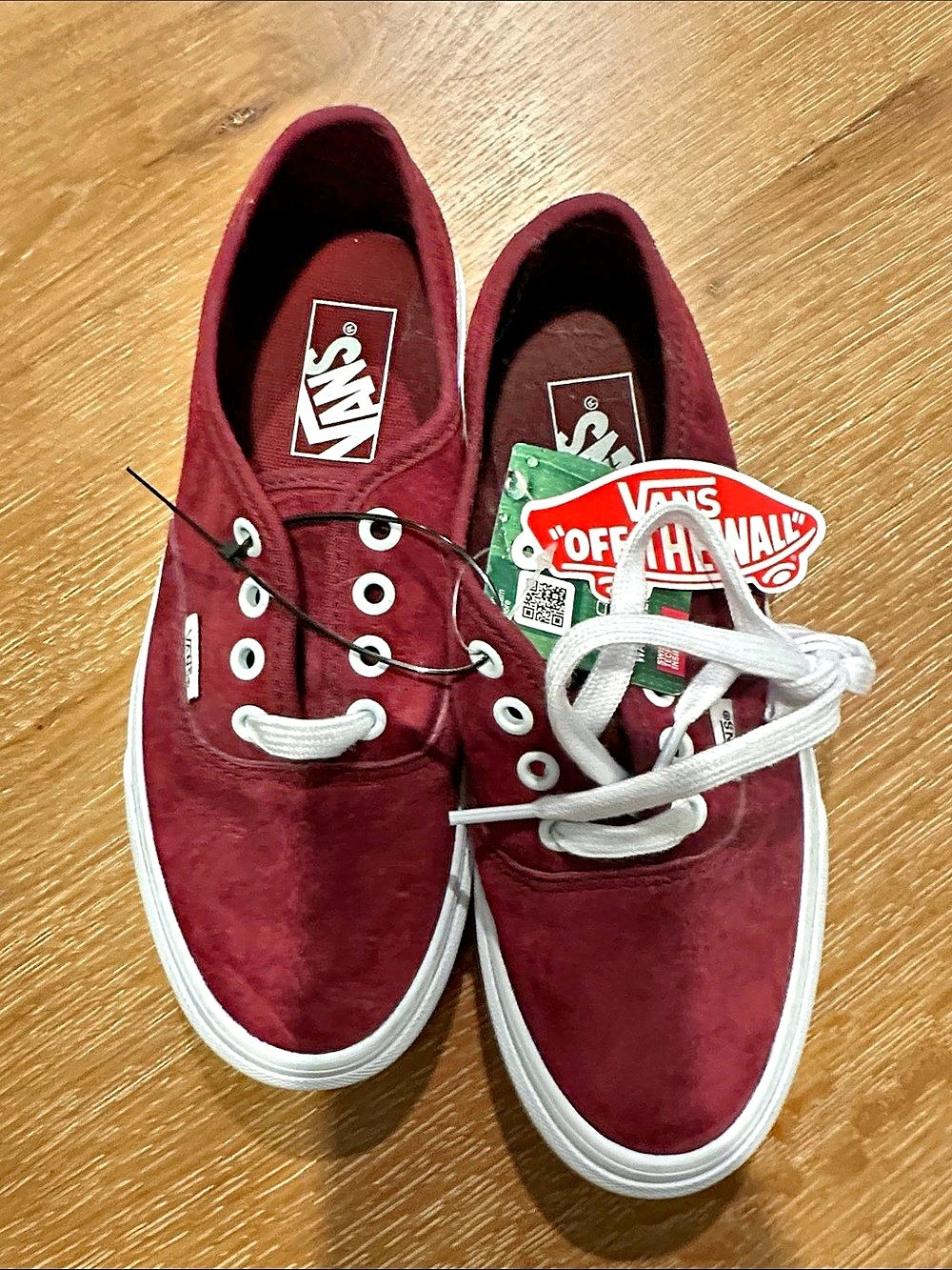 Vans Authentic Burgundy Canvas Sneakers US 5 Like New